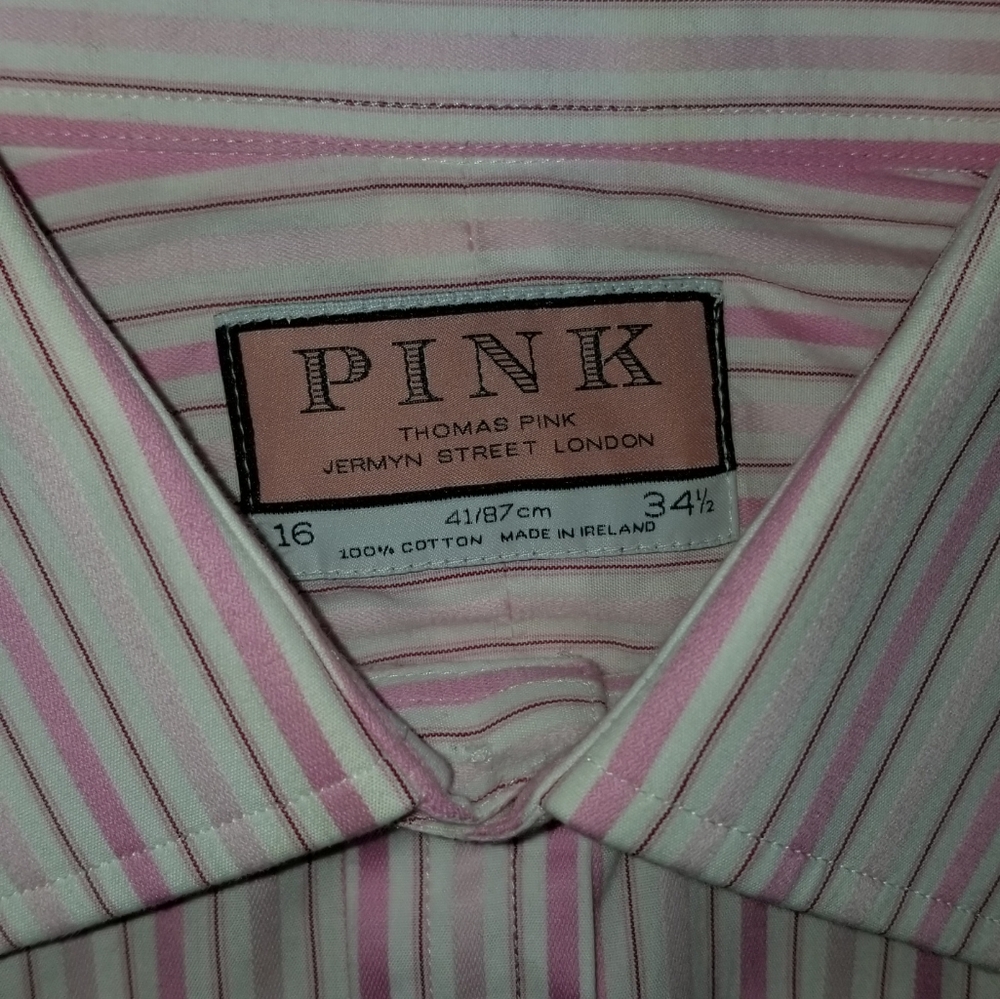 Thomas pink dress shirt French Cuffs